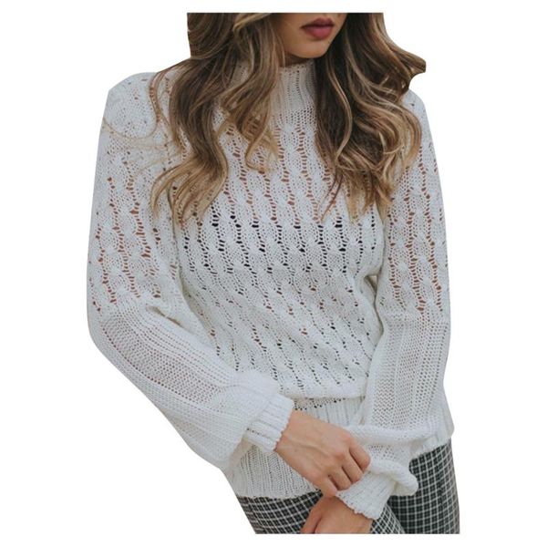women's sweaters cropped lantern long sleeve pullover loose knit round collar soft fashion, White;black
women's sweaters cropped lantern long sleeve pullover loose knit round collar soft fashion, White;black
