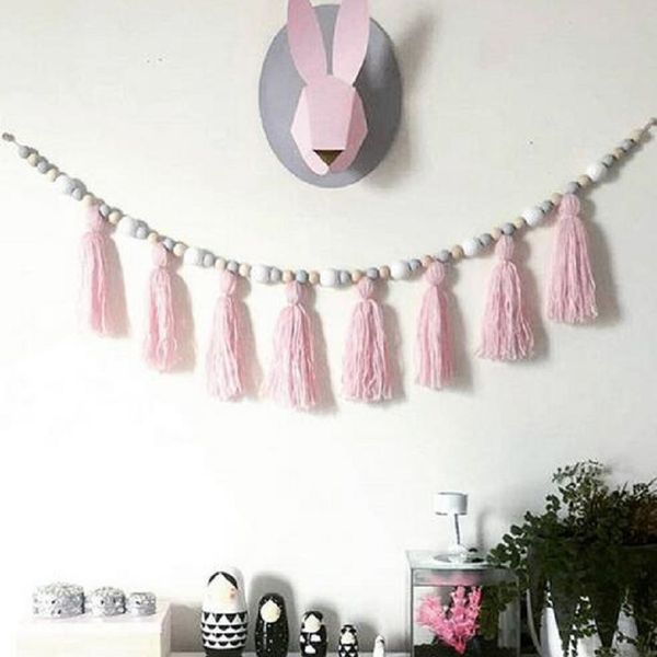 1pcs wooden bead wool tassel home decoration nordic style wooden tassel little baby girl room wall decor curtain pendant
1pcs wooden bead wool tassel home decoration nordic style wooden tassel little baby girl room wall decor curtain pendant
