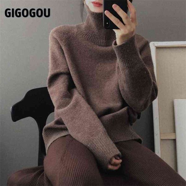 gigogou autumn winter women turtleneck sweater oversize warm pullovers long sleeve cashmere loose jumper 210908, White;black
gigogou autumn winter women turtleneck sweater oversize warm pullovers long sleeve cashmere loose jumper 210908, White;black