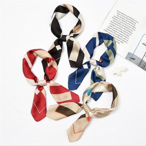 scarves 70cm striped dot floral women twill patchwork print scarf four seasons square headband hijab neck ties, Blue;gray
scarves 70cm striped dot floral women twill patchwork print scarf four seasons square headband hijab neck ties, Blue;gray