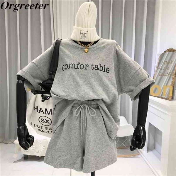 fashion solid color tracksuit outfits women o-neck raglan sleeve letter print loose tshirt drawstring shorts two piece set 210602, White
fashion solid color tracksuit outfits women o-neck raglan sleeve letter print loose tshirt drawstring shorts two piece set 210602, White