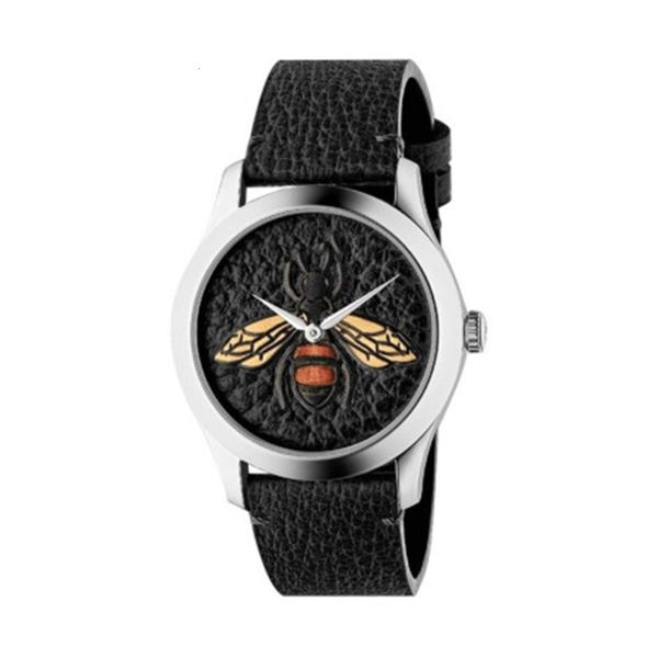 watch men's and women's net red fashion leisure bee quartz leather box, Slivery;brown
watch men's and women's net red fashion leisure bee quartz leather box, Slivery;brown