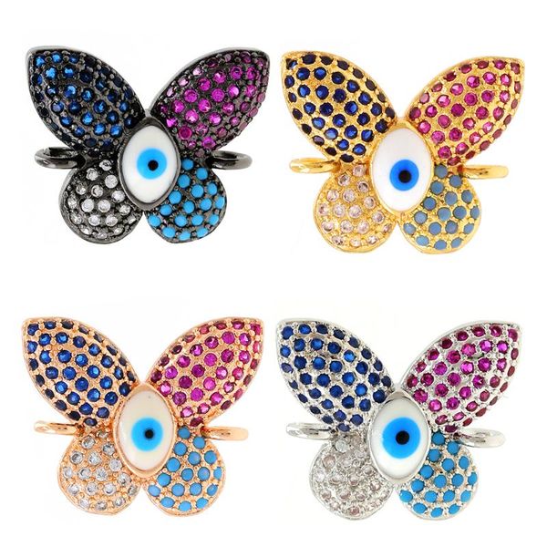 link, chain copper micro-inlaid color evil eye glue flower butterfly plating bracelet necklace accessories, Black
link, chain copper micro-inlaid color evil eye glue flower butterfly plating bracelet necklace accessories, Black