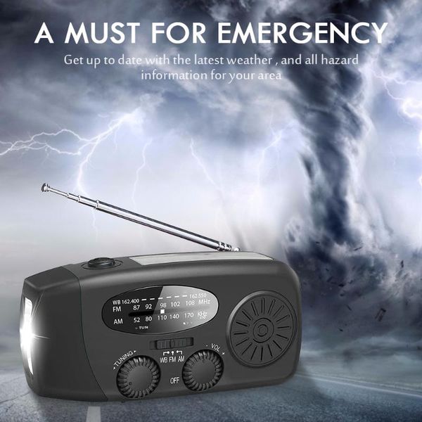 radio portable solar weather am/fm/wb/noaa battery indicator light/usb/hand crank power generation/mobile phone charging
radio portable solar weather am/fm/wb/noaa battery indicator light/usb/hand crank power generation/mobile phone charging