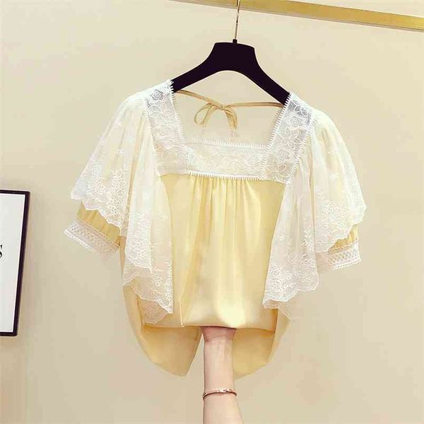 summer women lace ruffles short sleeves square collar shirt female casual blouse ladies blusas a3358 210428, White
summer women lace ruffles short sleeves square collar shirt female casual blouse ladies blusas a3358 210428, White