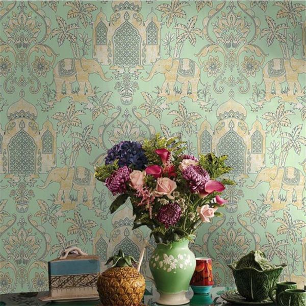 wallpapers thai elephant wallpaper southeast asian style green yellow tropical rainforest american living room background wall 
wallpapers thai elephant wallpaper southeast asian style green yellow tropical rainforest american living room background wall