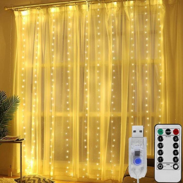 led string lights christmas decoration remote control usb wedding garland curtain 3m*3m lamp holiday for bedroom bulb outdoor 300led
led string lights christmas decoration remote control usb wedding garland curtain 3m*3m lamp holiday for bedroom bulb outdoor 300led
