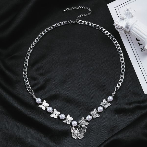 eyefunny pearl butterfly necklace dark sweater chain hip hop trend street fashion accessories tide brand jewelry, Silver
eyefunny pearl butterfly necklace dark sweater chain hip hop trend street fashion accessories tide brand jewelry, Silver
