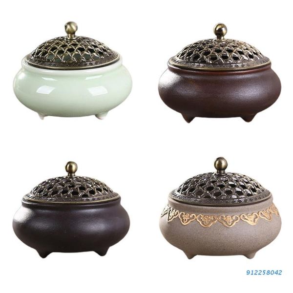 fragrance lamps round ceramic censer classical incense burner with cover porcelain coil
fragrance lamps round ceramic censer classical incense burner with cover porcelain coil