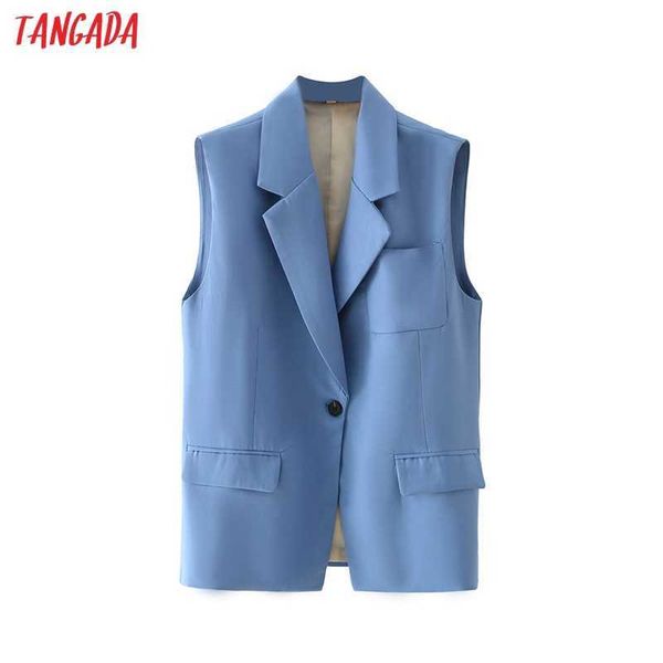 tangada women blue waistcoat vest coat pocket casual ladies sleeveless blazer da88 210609, Black;white
tangada women blue waistcoat vest coat pocket casual ladies sleeveless blazer da88 210609, Black;white