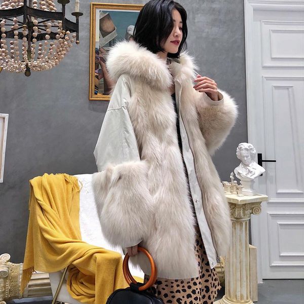women's fur & faux parka winter women real coat autumn long coats double-side wear parkas pink jacket abrigo mujer my1098, Black
women's fur & faux parka winter women real coat autumn long coats double-side wear parkas pink jacket abrigo mujer my1098, Black