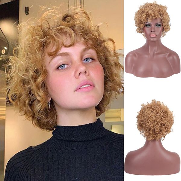 lady short brown black curly wavy wig synthetic wig with bang heat resistant fiber nature looking for afro women daily party use
lady short brown black curly wavy wig synthetic wig with bang heat resistant fiber nature looking for afro women daily party use