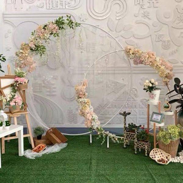 party decoration wedding props iron ring arch round metal backdrop flowers door outdoor flower stand for shelf
party decoration wedding props iron ring arch round metal backdrop flowers door outdoor flower stand for shelf