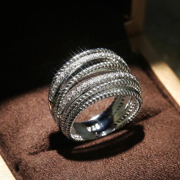 wedding rings fashion multiple row men ring shiny zircon office lady twist round silver color finger for women statement jewelry, Slivery;golden
wedding rings fashion multiple row men ring shiny zircon office lady twist round silver color finger for women statement jewelry, Slivery;golden