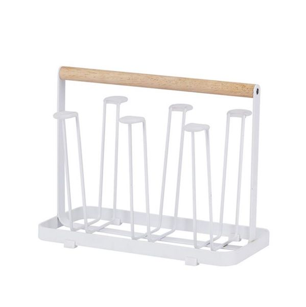 desksix cup holders kitchen supplies racks wrought iron storage and draining tablewine