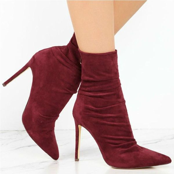boots 2021 est pointed toe high heel sock suede leather short ankle for women winter, Black
boots 2021 est pointed toe high heel sock suede leather short ankle for women winter, Black