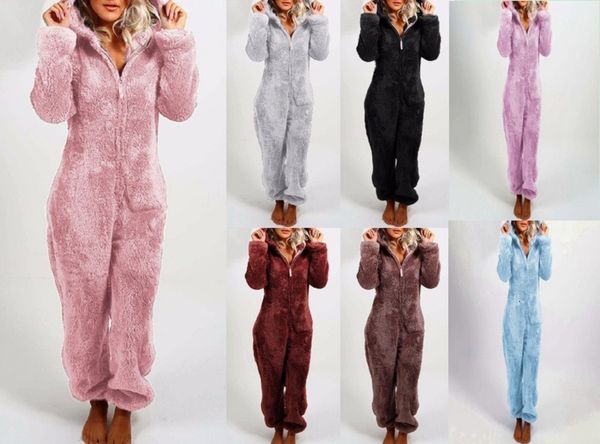 womens long sleeve hooded jumpsuit pajamas casual winter warm rompe sleepwear length overall solid loose causal jumpsuit pants, Black;white
womens long sleeve hooded jumpsuit pajamas casual winter warm rompe sleepwear length overall solid loose causal jumpsuit pants, Black;white