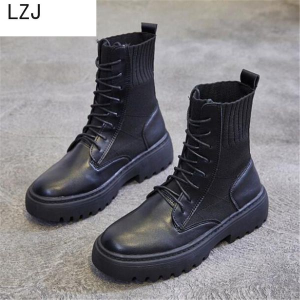 boots lzj 2021women ankle autumn winter leisure thick bottom women slip-proof, Black 
boots lzj 2021women ankle autumn winter leisure thick bottom women slip-proof, Black