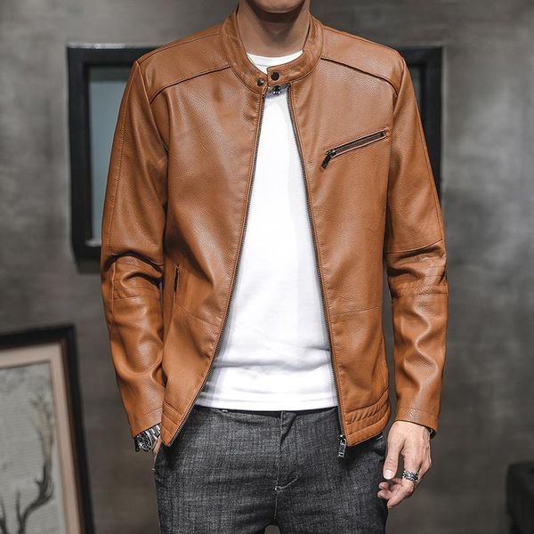 men's fur & faux leather jacket coat men 2021 spring stand collar casual slim zipper pu motorcycle jackets m-3xl, Black
men's fur & faux leather jacket coat men 2021 spring stand collar casual slim zipper pu motorcycle jackets m-3xl, Black