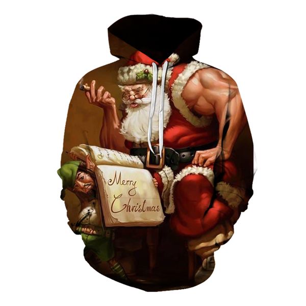 men's christmas muscle old man pattern 3d printed long sleeve hooded guard clothes, White;black
men's christmas muscle old man pattern 3d printed long sleeve hooded guard clothes, White;black