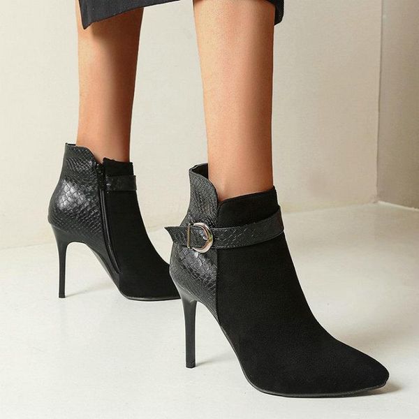 boots 2021 winter autumn pointed toe extreme thin high heels women's stilettos booties shoes woman ankle plus size 46 47 48, Black
boots 2021 winter autumn pointed toe extreme thin high heels women's stilettos booties shoes woman ankle plus size 46 47 48, Black
