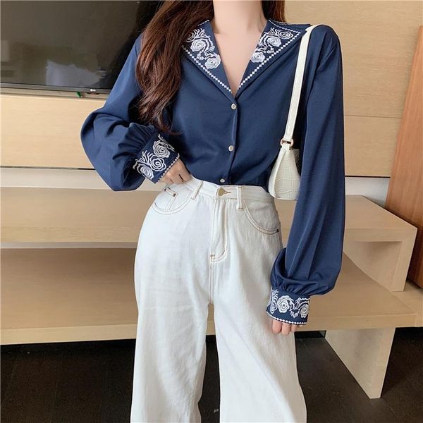 women blouses 2021 vintage embroidery floral long lanternsleeve shirts woman party nice elegant 20503 women's, White
women blouses 2021 vintage embroidery floral long lanternsleeve shirts woman party nice elegant 20503 women's, White