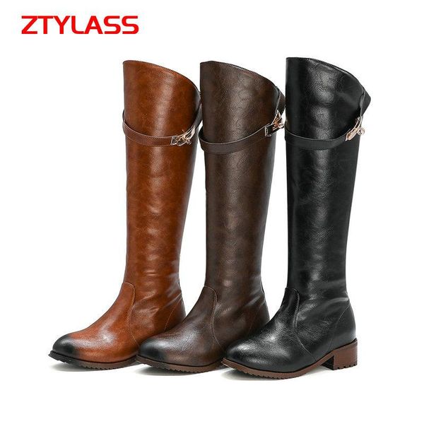 boots autumn winter women knee high fashion buckle thick heel westren ladies pointed toe zipper shoes woman, Black
boots autumn winter women knee high fashion buckle thick heel westren ladies pointed toe zipper shoes woman, Black