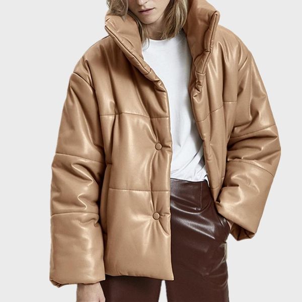 women's down & parkas autumn winter coat warm thick long sleeve pu leather female elegant cotton jackets, Black
women's down & parkas autumn winter coat warm thick long sleeve pu leather female elegant cotton jackets, Black