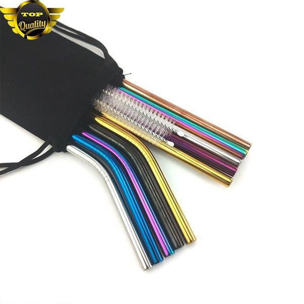 drinking straws colorful reusable straw 304 stainless steel metal with cleaner brush for mugs 20/30oz
drinking straws colorful reusable straw 304 stainless steel metal with cleaner brush for mugs 20/30oz