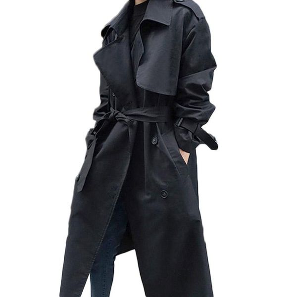 women's trench coats 2021 spring autumn korean coat with belt loose black windbreaker slim casual casaco feminino longo f1135, Tan;black
women's trench coats 2021 spring autumn korean coat with belt loose black windbreaker slim casual casaco feminino longo f1135, Tan;black