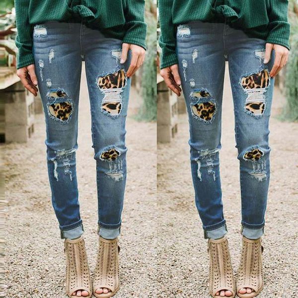 high waist hole leopard print slim jeans women's blue streetwear women fashion vintage pants summer
high waist hole leopard print slim jeans women's blue streetwear women fashion vintage pants summer