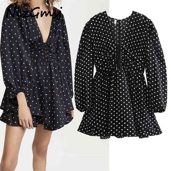 dres summer dot bodycon v neck beach party mini long sleeve female es vestidos mujer 210628, Black;gray
dres summer dot bodycon v neck beach party mini long sleeve female es vestidos mujer 210628, Black;gray