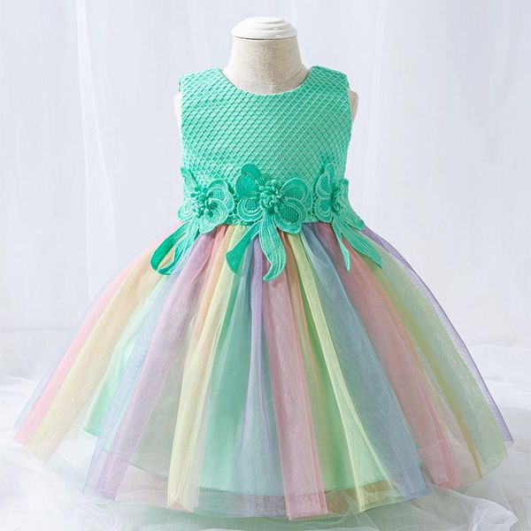 girl's dresses born rainbow lace dress infant 1st birthday 0-24m flower princess party baptism clothing, Red;yellow
girl's dresses born rainbow lace dress infant 1st birthday 0-24m flower princess party baptism clothing, Red;yellow