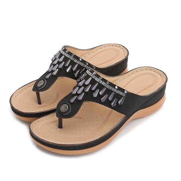 women slippers summer ladies flip flops bling woman sewing clip toe sandals female flats casual non-slip shoes outdoor fashion, Black
women slippers summer ladies flip flops bling woman sewing clip toe sandals female flats casual non-slip shoes outdoor fashion, Black