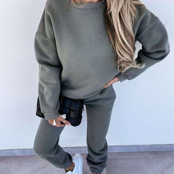 women's two piece pants autumn winter long-sleeved o neck sweater suit two-piece fashion lady casual solid color retro lace-up trouser, White
women's two piece pants autumn winter long-sleeved o neck sweater suit two-piece fashion lady casual solid color retro lace-up trouser, White