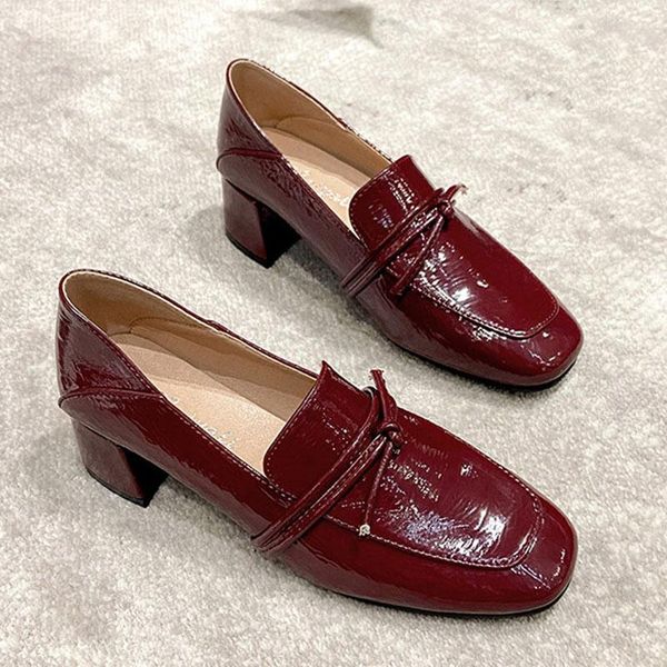 dress shoes bow-knot japanned leather pumps women loafers british square toe small woman chunky med-high heels women2021, Black
dress shoes bow-knot japanned leather pumps women loafers british square toe small woman chunky med-high heels women2021, Black