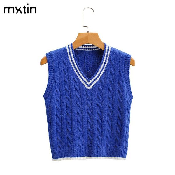women's sweaters women 2021 fashion cute blue cropped knitted vest sweater v neck sleeveless female waistcoat chic, White;black
women's sweaters women 2021 fashion cute blue cropped knitted vest sweater v neck sleeveless female waistcoat chic, White;black
