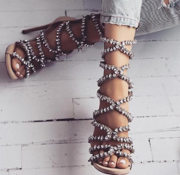 summer ladies dress luxury crystal cross straps women bling high heels black suede leather zipper back party sandal sandals
summer ladies dress luxury crystal cross straps women bling high heels black suede leather zipper back party sandal sandals