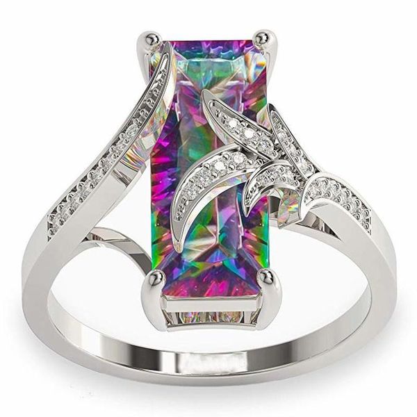 wedding rings exquisite leaf rainbow mystic rectangle z ring white gold plated jewelry for women, Slivery;golden
wedding rings exquisite leaf rainbow mystic rectangle z ring white gold plated jewelry for women, Slivery;golden