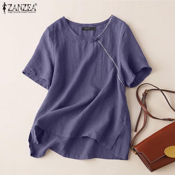women's blouses & shirts vintage cotton linen women blouse 2022 summer retro button up casual lady solid short sleeve split mujer, White
women's blouses & shirts vintage cotton linen women blouse 2022 summer retro button up casual lady solid short sleeve split mujer, White