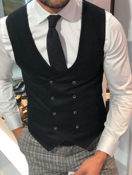 men's vests double breast slim fit waistcoat formal herringbone tweed suit vest, Black;white
men's vests double breast slim fit waistcoat formal herringbone tweed suit vest, Black;white