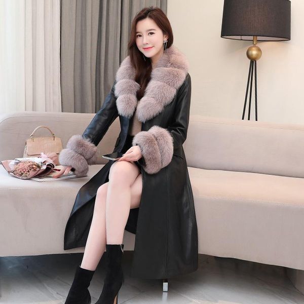 women's fur & faux women genuine sheepskin down coat with collar winter warm real jackets long natural coats turndown, Black
women's fur & faux women genuine sheepskin down coat with collar winter warm real jackets long natural coats turndown, Black