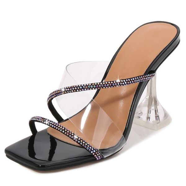 summer new transparent slippers crystal cup high-heeled fashion casual shoes women square toe open sandals 60% off store online, Black
summer new transparent slippers crystal cup high-heeled fashion casual shoes women square toe open sandals 60% off store online, Black