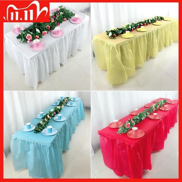 disposable table skirt peva skirting rectangle desk solid color cover for wedding party home decoration
disposable table skirt peva skirting rectangle desk solid color cover for wedding party home decoration