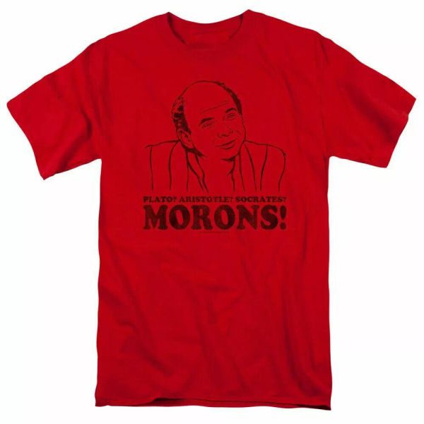 The Princess Bride Morons T Shirt Mens Licensed 80s Movie Vizzini Red, White;black