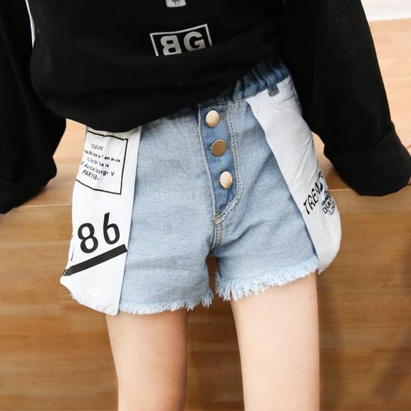 shorts summer girls denim kids baby fashion bottoms streetwear snap pocket outside letter print 4 to 14 yrs, Black
shorts summer girls denim kids baby fashion bottoms streetwear snap pocket outside letter print 4 to 14 yrs, Black