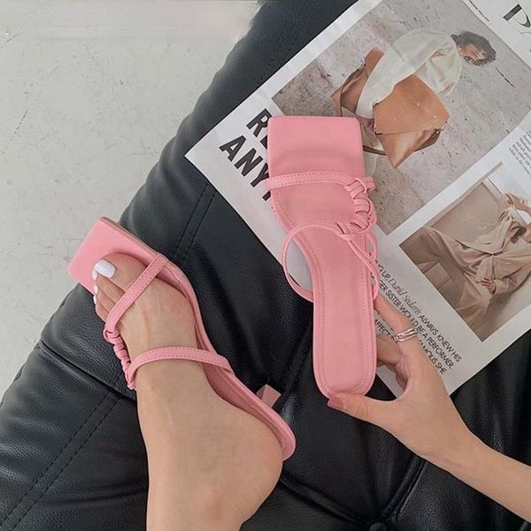 women sandal fashion square open toe low spool heel slippers slip on slides leather narrow band sandals summer luxury shoes casual beach sli, Black
women sandal fashion square open toe low spool heel slippers slip on slides leather narrow band sandals summer luxury shoes casual beach sli, Black