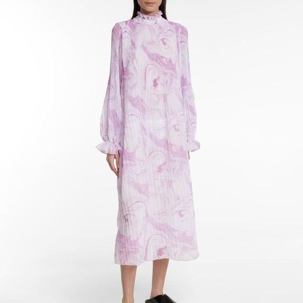 casual dresses women pleated long sleeve dress purple ruffled midi straight female bohemian robe 2021 spring summer, Black;gray
casual dresses women pleated long sleeve dress purple ruffled midi straight female bohemian robe 2021 spring summer, Black;gray