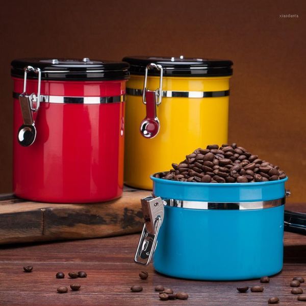 storage bottles & jars 1200ml stainless steel coffee bean sealed canister tank with vent valve dried fruit box tea caddy
storage bottles & jars 1200ml stainless steel coffee bean sealed canister tank with vent valve dried fruit box tea caddy