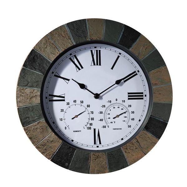 wall clocks large modern slate effect rustic indoor/outdoor clock decorative fence ornament hygrometer weatherproof
wall clocks large modern slate effect rustic indoor/outdoor clock decorative fence ornament hygrometer weatherproof